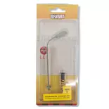 Gebogene Straßenlaterne, rechteckiger Kopf LED - Höhe 105 mm BRAWA 84031 - HO 1/87