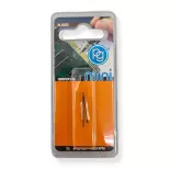 Set of 2 HSS drill bits PGMINI M.6005 | Diameter 0.5 mm