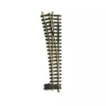 Aiguillage manuel droit LGB 18150 - G : 1/22.5 - 600 mm R5 15° - Courbe gauche