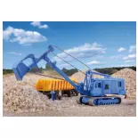 Pelleteuse "MENCK" avec pelle rétro livrée bleu