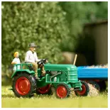 Tracteur Kramer avec 2 figurines - Busch 40072 - HO 1/87