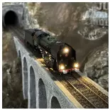 Locomotive à vapeur 141.R.1244 - Trix 25141 - HO 1/87 - SNCF - Ep VI - Digital sound fumigène - 2R