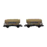 Coffret 2 wagons céréaliers - REE Modèles NW306 - EP III