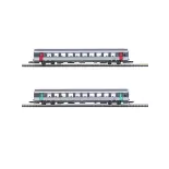 2 voitures voyageurs corail VTU, livrée Nouvelle déco, 1ère/2e classe - Azar Models V01-CPP1 - Z 1/220 - SNCF - 2R