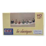 Lot de 9 passagers femmes, hommes, enfant SAI 392 - HO : 1/87