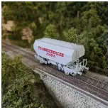 Getreidewaggon ALGECO grau - REE MODELES WB728 SNCF HO 1/87 - EP IV