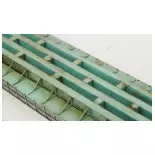 Ponte metallico a 1 binario con spalle - 250 mm WoodModelism 108006 - HO 1/87