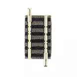 Rail droit avec ballast 27,75 mm Fleischmann 9104 - N : 1/160 - Code 80
