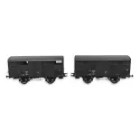 Set of 2 20T PLM REE ex-covered primeurs wagons Models WB737 - HO 1/87 - SNCF - EP III