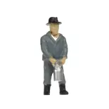 7 figurines travailleuses et 1 mouton - Makette 2518 - HO 1/87