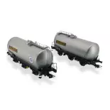 Set of 2 JOUEF HJ6221 tank wagons - HO 1:87 - SNCF - EP III