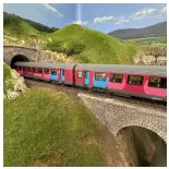 Coffret de 3 voitures corail - Roco 6200025 - SNCF - HO 1/87 - EP. VI