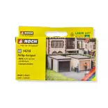 Lot de 2 garages préfabriqués NOCH 14319 - HO 1/87 - 69x35x30 mm