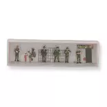Six ambulance soldiers with a stretcher - Faller 151752 - HO 1/87th