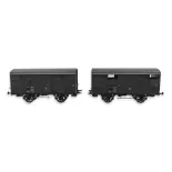 Set of 2 20T PLM REE ex-covered primeurs wagons Models WB739 - HO 1/87 - SNCF - EP III