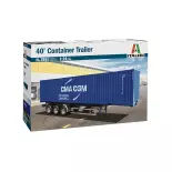 Semi-trailer with 40' container - ITALERI 3951 - 1/24