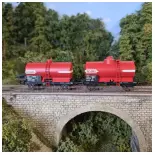 Set 2 wagons citerne OCEM 29 REE Modèles WB714 - HO 1:87 - SNCF