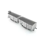 Set 2 wagons Couvert OCEM 19 - REE Modèles WB683 - HO 1/87 - SNCF - EP II