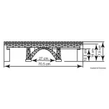 Müngstertal viaduct KIBRI 39704 with steel beam - HO 1/87 - 675 x 65 x 165 mm