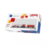 Coffret pompiers wagon-grue de secours et voiture outils MARKLIN 44752 - HO 1/87