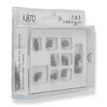 Set van 10 wasberen & 1 standbeeld - KATO 6-602 | N 1/160