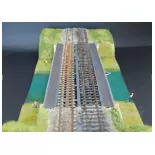 2-lane metal bridge with abutments - 250 mm TimberModel 108009 - HO 1/87