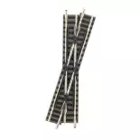 Croisement à droite 111mm & 15° Fleischmann 9162 Insulfrog code 80 - N 1/160
