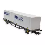 Container wagon - Piko 58732 - HO 1/87 - CFF - EP V - Cargo Domino