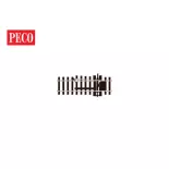 Linker ontspoorwissel Peco SL185 HO houten dwarsliggers: 1/87 - Code 75