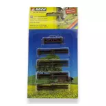 Kit of 18 Noch 13010 Log Fences - HO 1/87 - 12 x 1000 mm