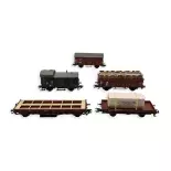 Set 5 wagons Seebad Heringsdorf Trix 24075 - HO 1/87 - DR
