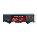 Wagon couvert EVS, IK toit haut, gris/rouge, parois renforcées "LAMBERT & VALETTE" - LS Models 30688 - HO 1/87 - SNCF - Ep III - 2R