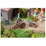 Set of 3 historical cannons FALLER 180336 - HO 1/87 - EP I