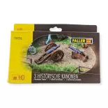 Lot de 3 canons historiques - FALLER 180336 - HO 1/87 - EP I