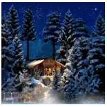 Winter cottage - BUSCH 1085 - HO 1/87