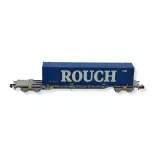 Wagon porte-conteneur 60' "Rouch" bleu Arnold HN6531 SNCF - N 1/160 - EP VI
