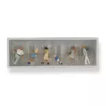 6 Figurines famille en promenade PREISER 10284 - HO 1:87