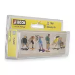 Lot de 6 personnages en skateboard NOCH 15889 - HO : 1/87