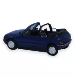 Voiture Peugeot 205 cabriolet - SAI 6321 - HO : 1/87 - bleu blizzard