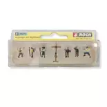 Set of 6 hikers with summit cross NOCH 36874 - N 1/160