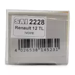 Voiture Renault 12 TL livrée beige SAI 2228 - HO : 1/87 -