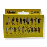 Pack XL 18 Figurines "Voyageurs" NOCH 16106 - HO 1/87th