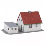 Modellino di casa con garage - MKD 2020 - HO 1/87 - 135x75x55 mm