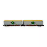 Containertragwagen Sggmrss 90 Touax - Ree Modelle NW-209 - N 1/160 - SNCF - Ep V/VI - 2R