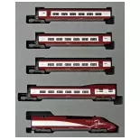 SET 10 ÉLÉMENTS TGV THALYS KATO 101658 - N : 1/160 - PBKA - EP VI