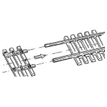 Boite de 12 extrémités de traverses en bois - Roco 42600 - HO 1/87 - Code 83