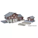 Stazione "Oberried" e piccolo edificio - KIBRI 39370 - HO 1/87 - 610 x 160 x 139 mm