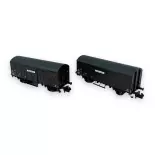 Set of 2 Kv "Provence Express" boxcars - Arnold HN6571 - N 1/160 - SNCF - Ep III - 2R