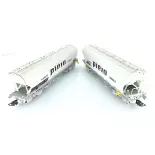 Set mit 2 Wagons-Tremis "Piéto-Lamballe" JOUEF 6220 SNCF - HO 1 : 87 - EP IV