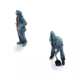Personnel de la SNCF Vapeur Bécaud - 2 personnages - ARTITEC 5160053 - N 1/160 
